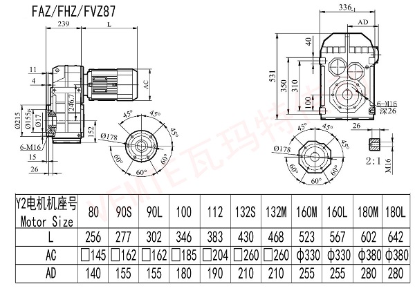 FAZ FHZ FVZ87減速機圖紙